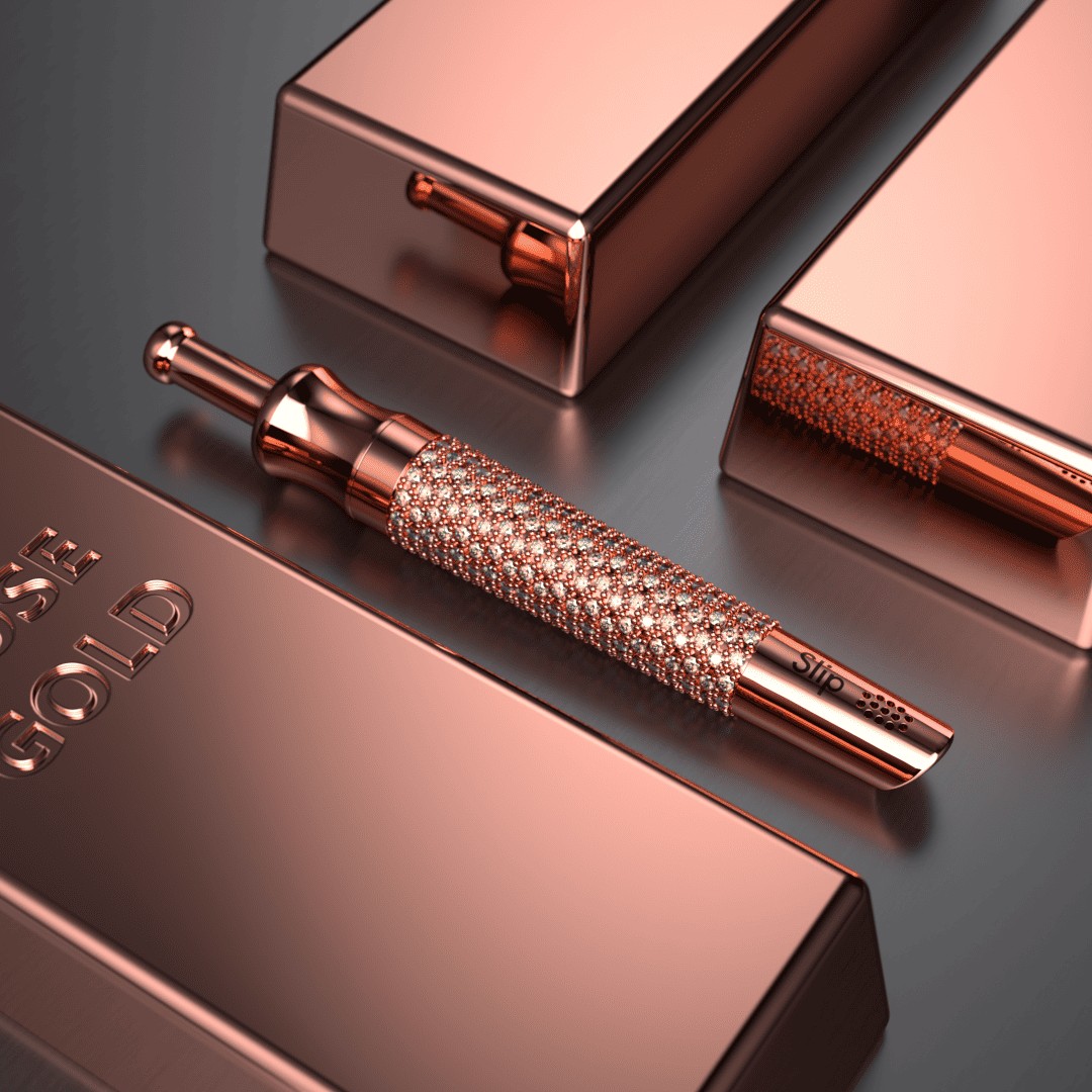 9k Rose Gold Slip with Diamonds