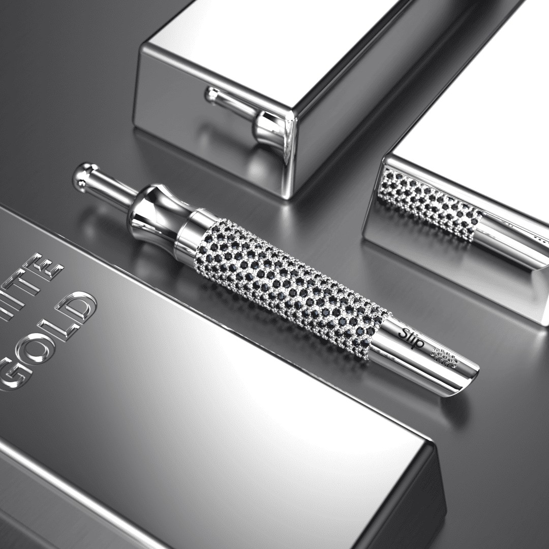 9k White Gold Slip with Diamonds