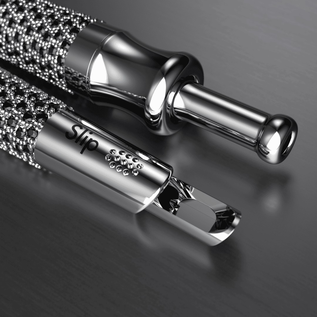 925 Silver Slip Straw with Swarovski