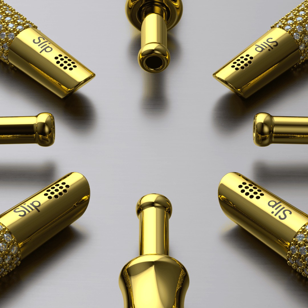 9k Yellow Gold Slip with Diamonds