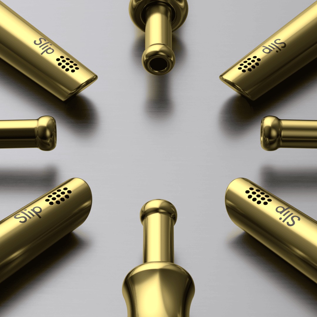 Gold Color Steel Slip Straw