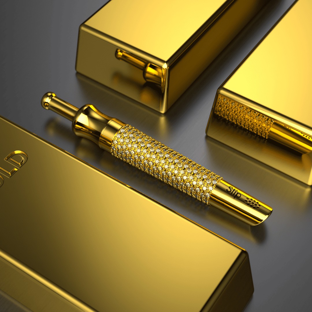 9k Yellow Gold Slip with Diamonds