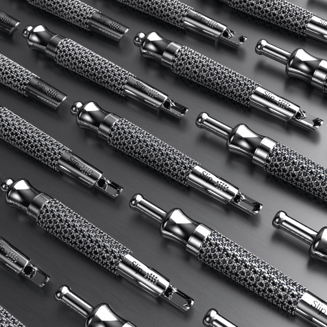 925 Silver Slip Straw with Swarovski