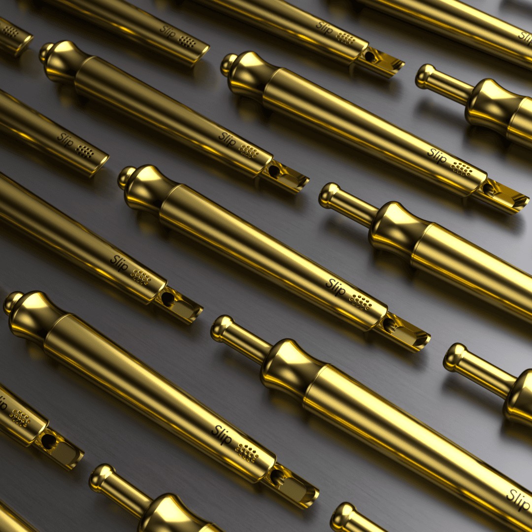 Gold Color Steel Slip Straw