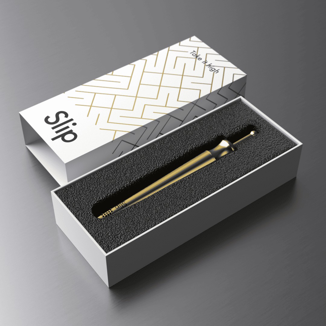 Gold Color Steel Slip Straw