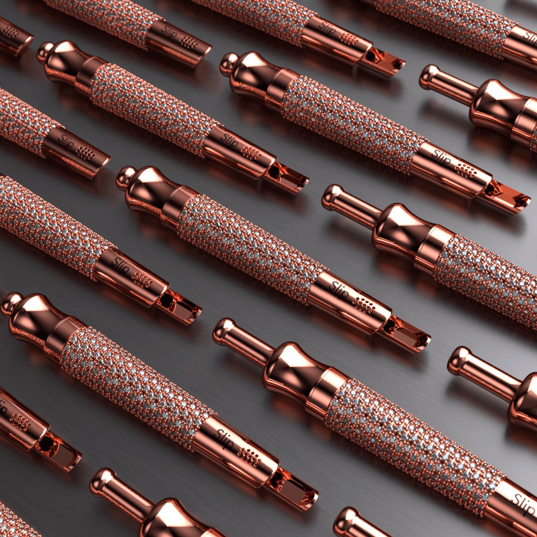 9k Rose Gold Slip with Diamonds