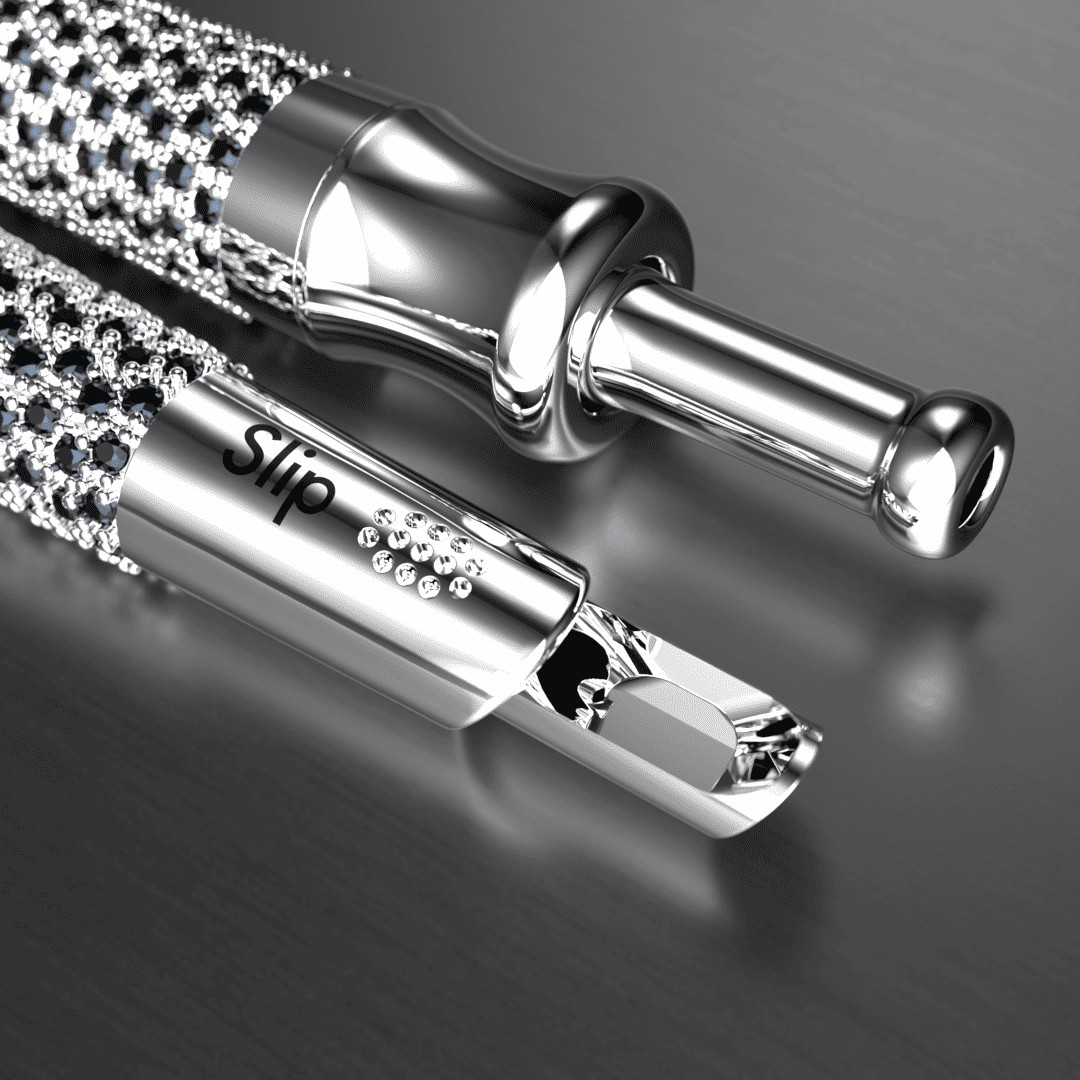 9k White Gold Slip with Diamonds