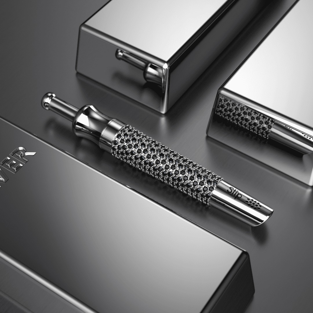 925 Silver Slip Straw with Swarovski