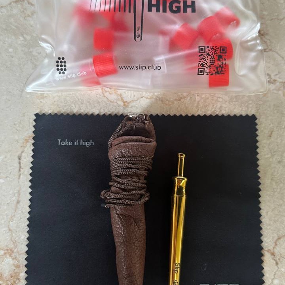 Gold Slip + Brown Pouch + Slip Vials