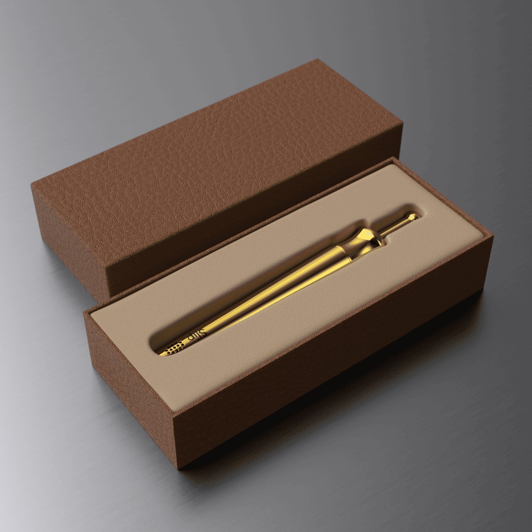 9k Gold Slip Straw