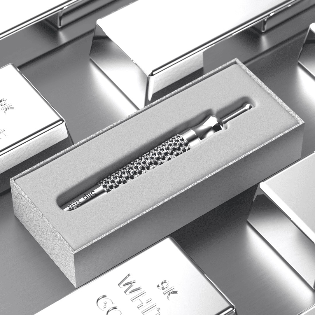 9k White Gold Slip with Diamonds